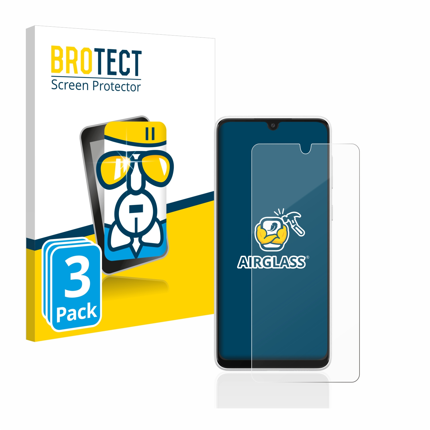 BROTECT 3x Schutzfolie(für Airglass Galaxy Samsung A33 klare 5G)