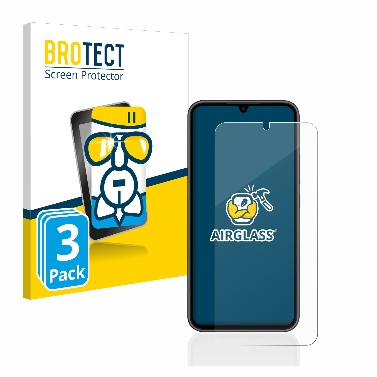 BROTECT 3x 5G) A34 Galaxy Schutzfolie(für klare Airglass Samsung