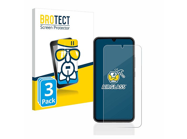 Samsung klare 3x Galaxy Airglass A34 BROTECT Schutzfolie(für 5G)