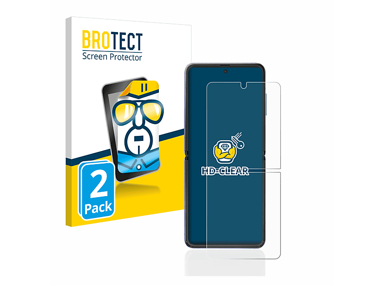 BROTECT 2x klare Schutzfolie(für Samsung Z Flip) Galaxy