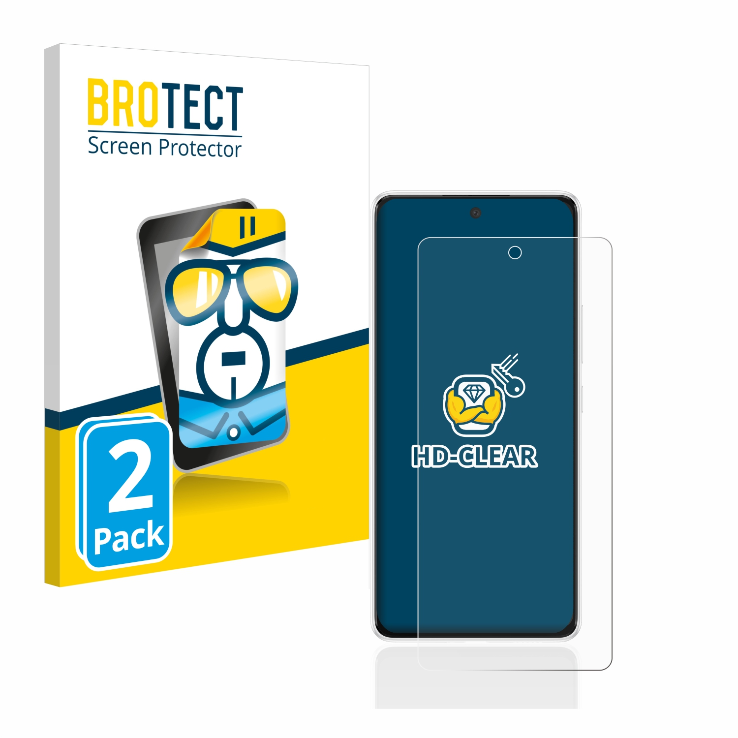 2x A53 klare BROTECT 5G) Samsung Schutzfolie(für Galaxy