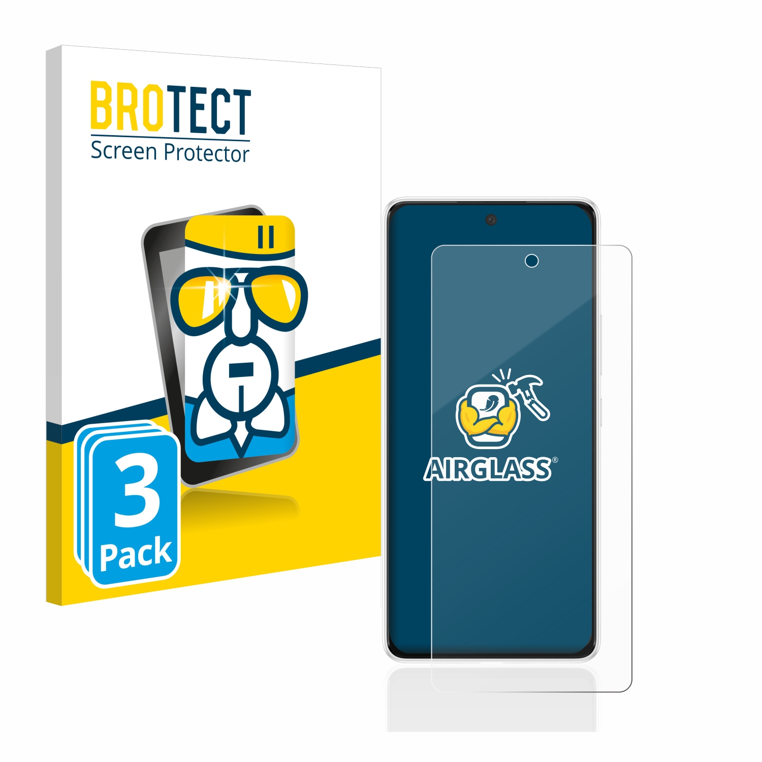 BROTECT 3x Airglass klare 5G) Samsung A53 Schutzfolie(für Galaxy