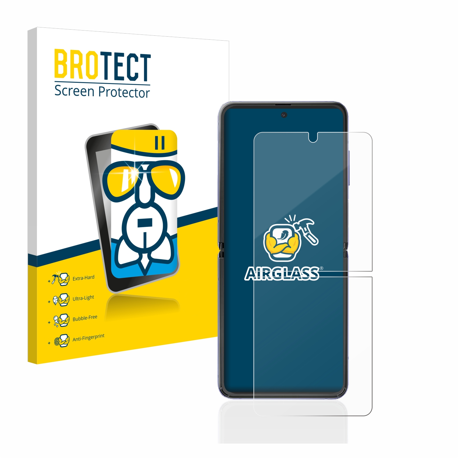 BROTECT Airglass klare Schutzfolie(für Z Samsung Flip) Galaxy