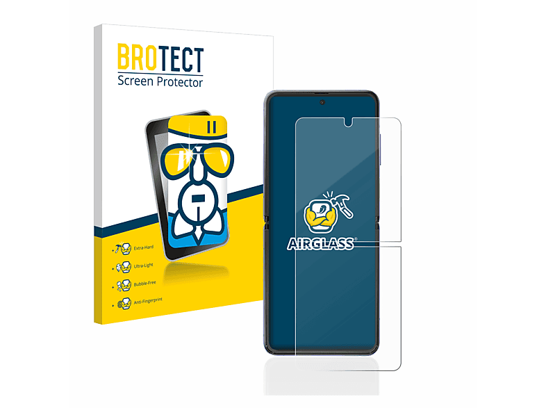BROTECT Airglass klare Schutzfolie(für Z Samsung Flip) Galaxy