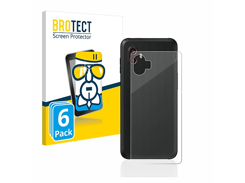 BROTECT 6x Airglass klare Edition) 6 Pro Enterprise Galaxy Xcover Samsung Schutzfolie(für