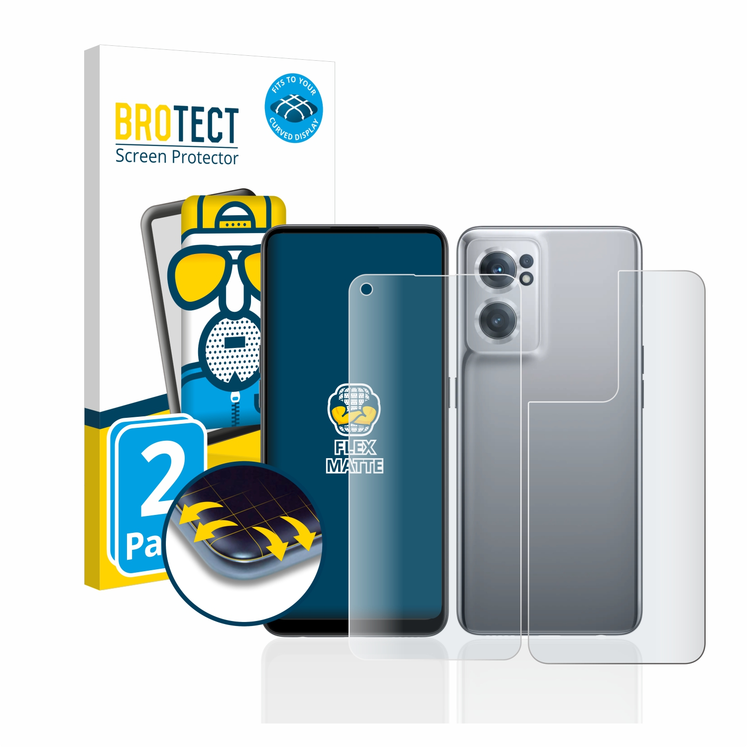 BROTECT Full-Cover Nord 3D Schutzfolie(für matt OnePlus Flex 5G) Curved 2 CE 2x