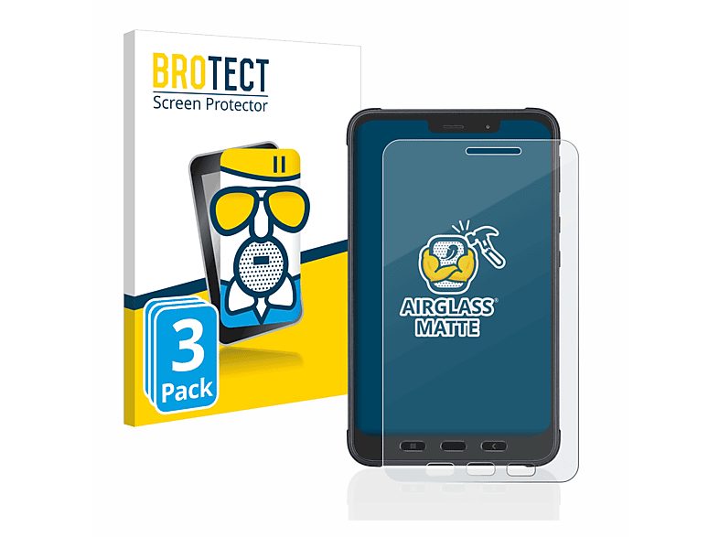 BROTECT 3x Airglass matte Schutzfolie(für Samsung Galaxy Tab Active 3 Enterprise Edition LTE)