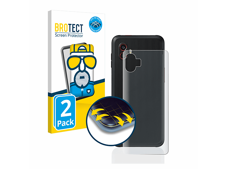 BROTECT 2x Flex matt Full-Cover 3D Curved Schutzfolie(für Samsung Galaxy Xcover 6 Pro Enterprise Edition)