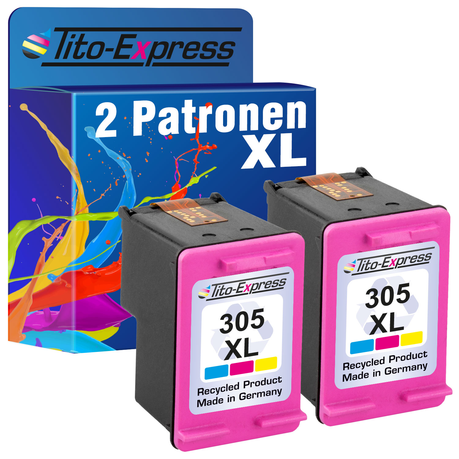 TITO-EXPRESS PLATINUMSERIE color (cyan, Tintenpatronen yellow) 305XXL (3YM63AE) magenta, ersetzt Patronen HP 2er Set