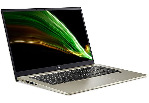 ACER Swift 1 Ultraschlank | SF114-34 | Gold, Notebook mit 14 Zoll Display, Intel®, 8 GB RAM, 512 GB SSD, Intel®, gold