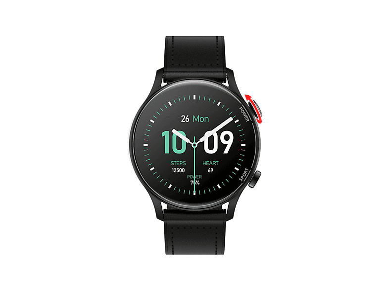 FOREVER SW-700 Smartwatch Silikon, Schwarz