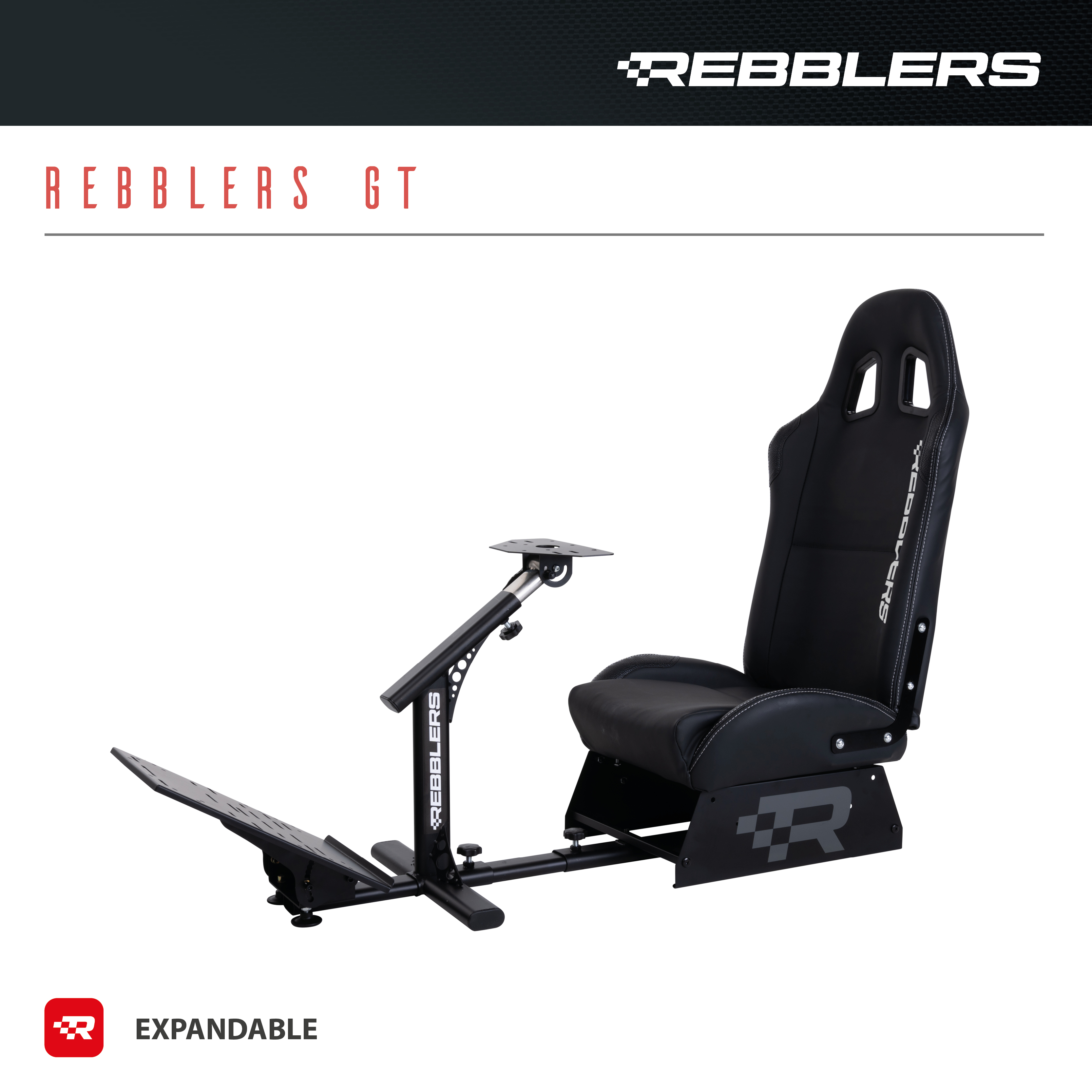 REBBLERS GT Gaming-Stuhl, Schwarz
