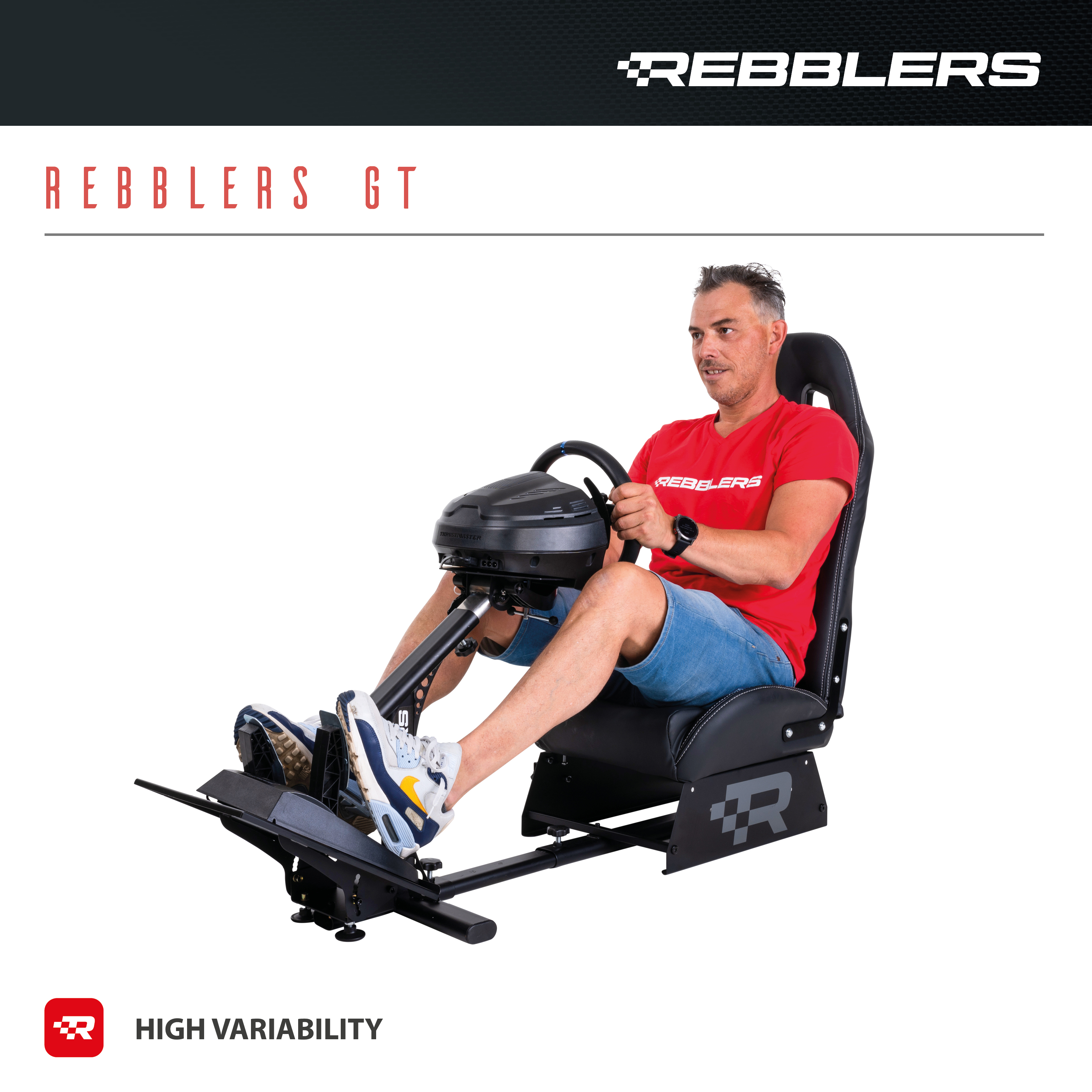 REBBLERS Gaming-Stuhl, GT Schwarz