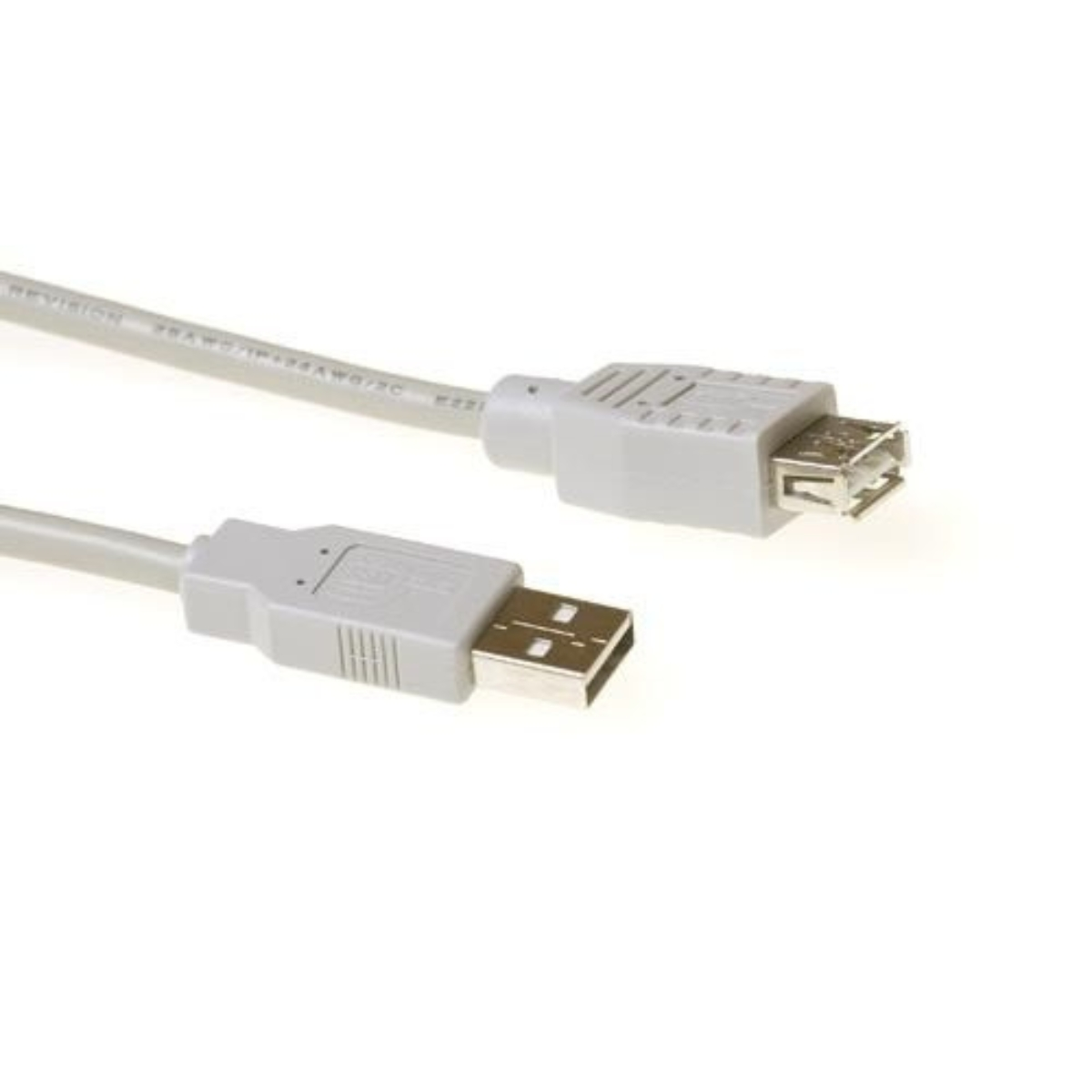 A white USB cable with USB connectors at both ends.