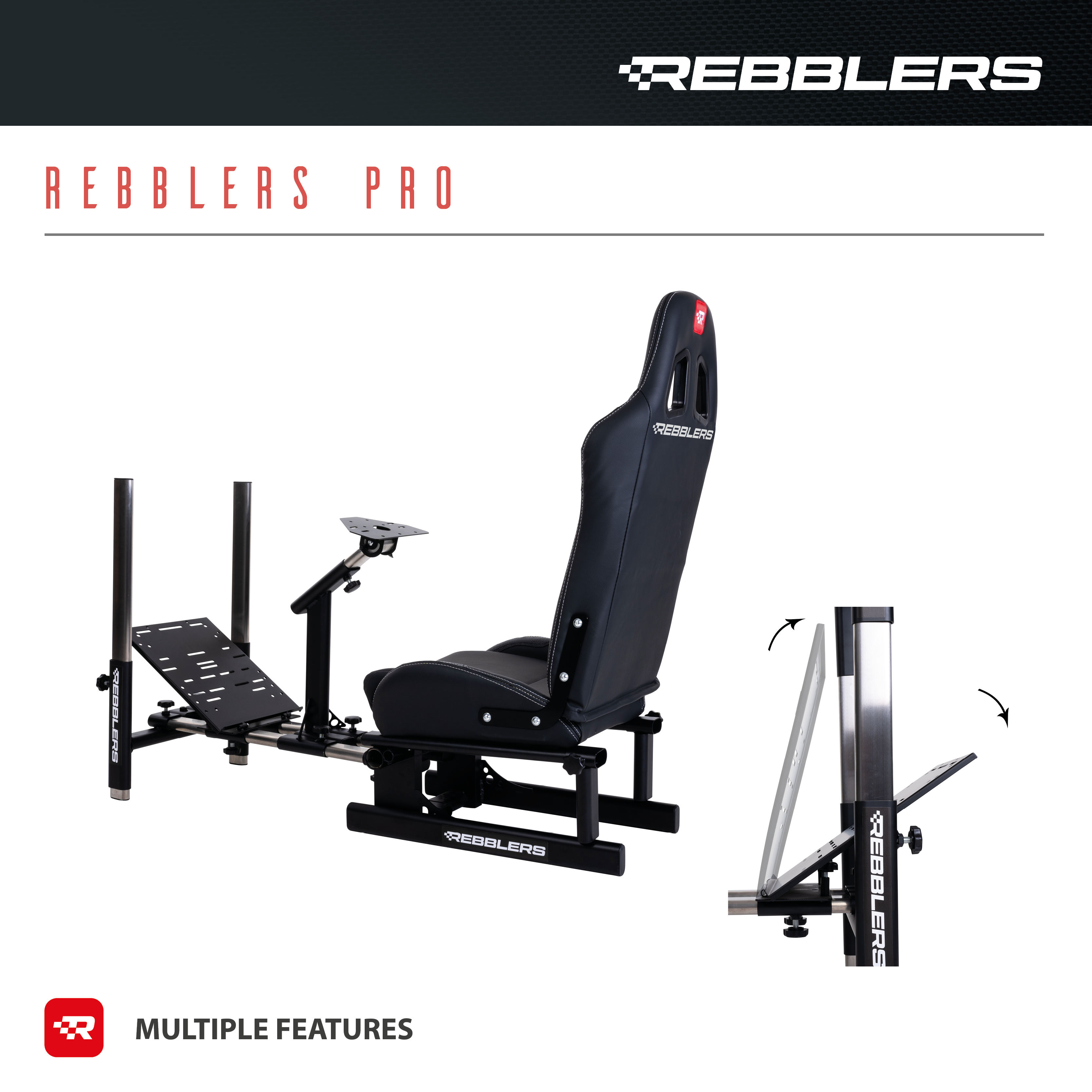 REBBLERS PRO Gaming-Stuhl, Schwarz
