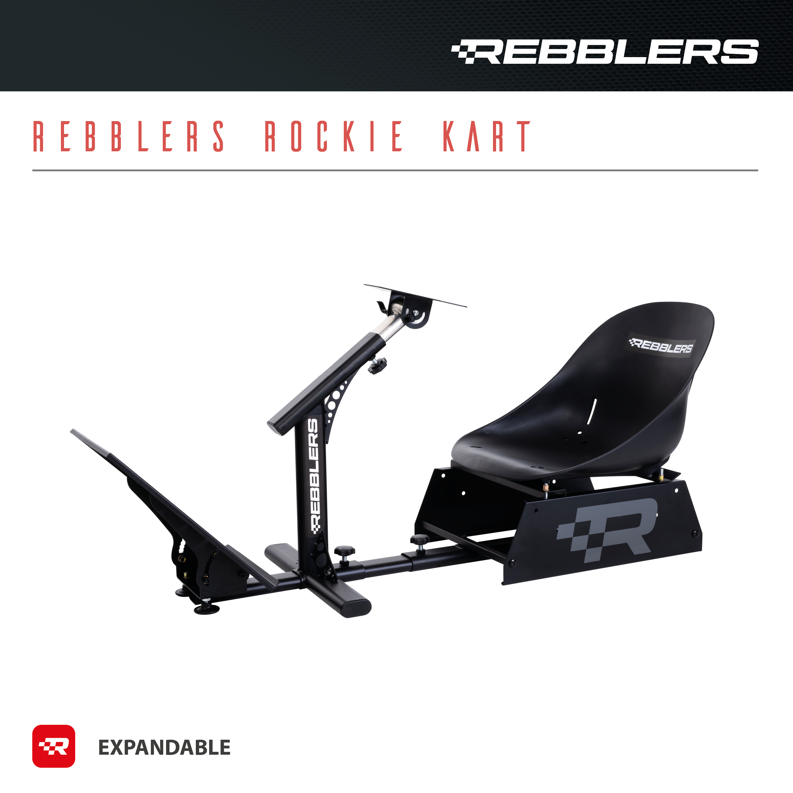 REBBLERS ROOKIE KART Gaming-Stuhl, Schwarz