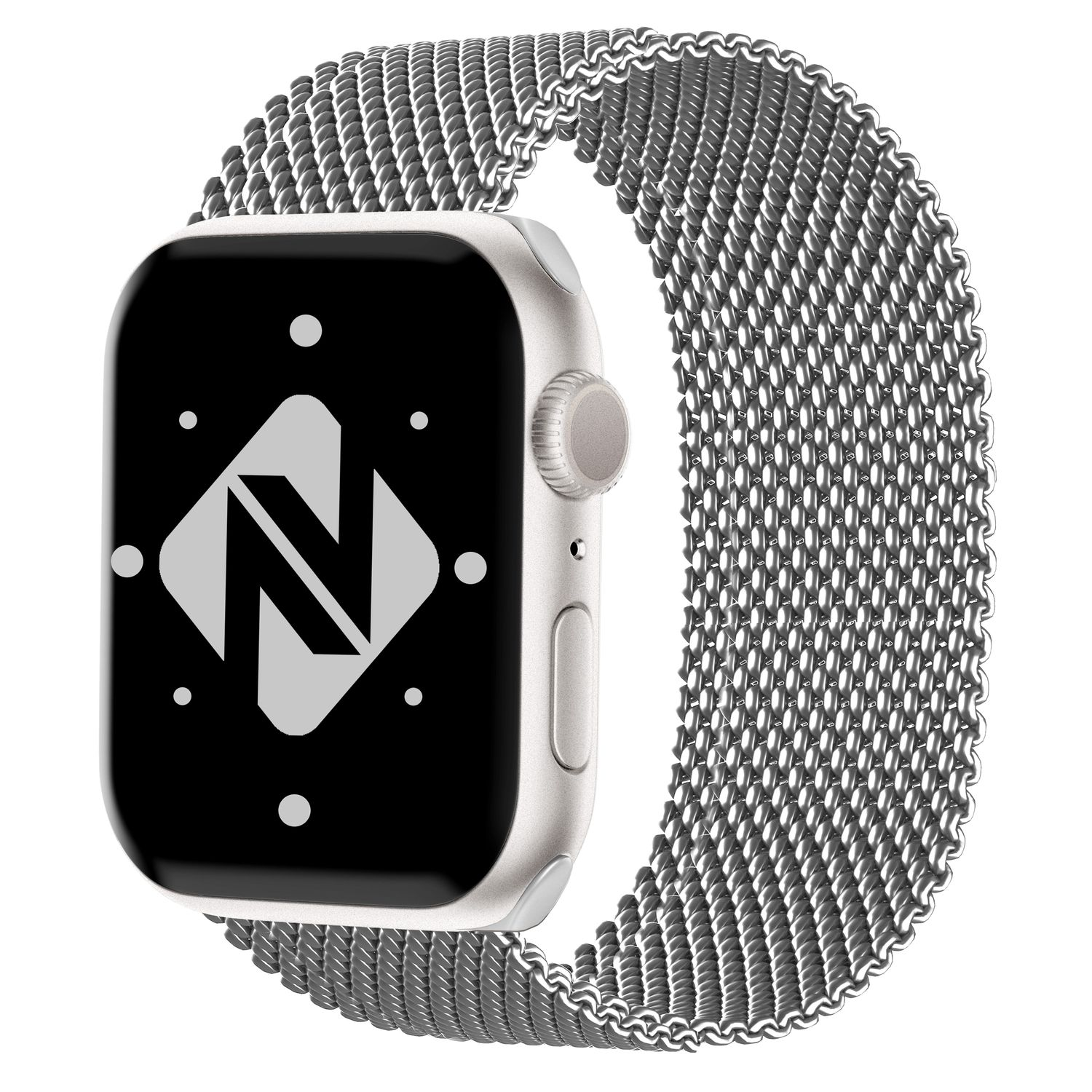 Metall NALIA Armband, Silber Ersatzarmband, Apple, Milanaise Watch Apple 38mm/40mm/41mm, Smartwatch