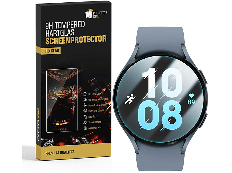 PROTECTORKING 6x 9H Hartglas KLAR 5 HD Watch Samsung 44mm) Galaxy Schutzglas Displayschutzfolie(für