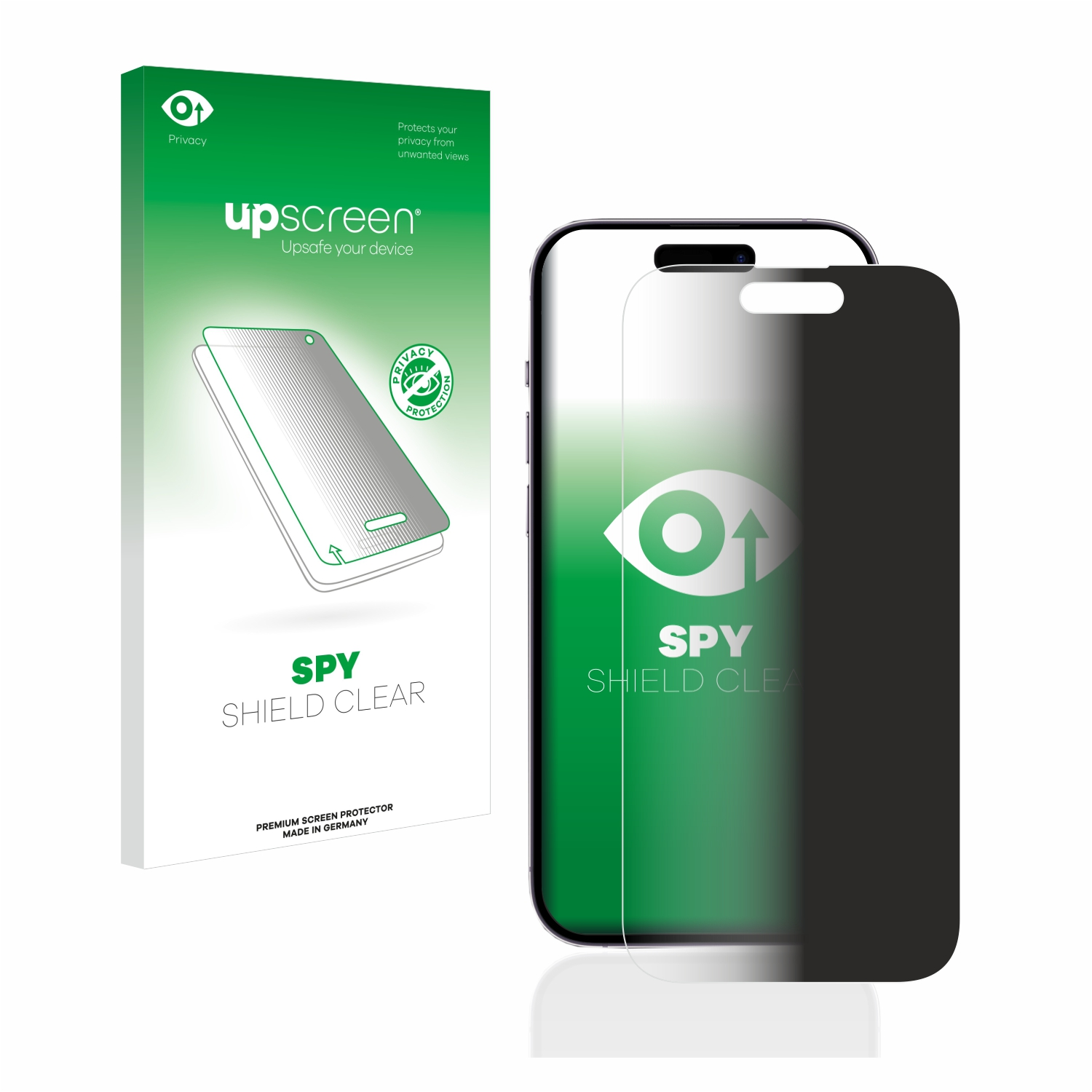 UPSCREEN Anti-Spy 14 Schutzfolie(für iPhone Apple Pro)