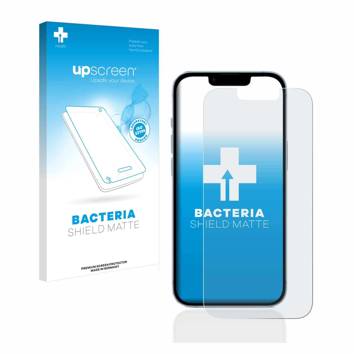 Apple 14) iPhone antibakteriell matte entspiegelt UPSCREEN Schutzfolie(für