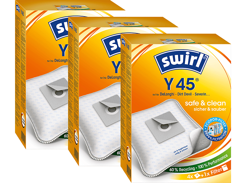 Y45 EcoPor® SWIRL Staubsaugerbeutel