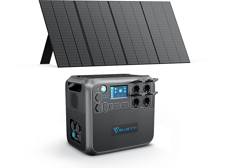 BLUETTI AC200MAX und 1 Pcs PV350 350W Solarpanel Stromerzeuger 2048 Wh Schwarz