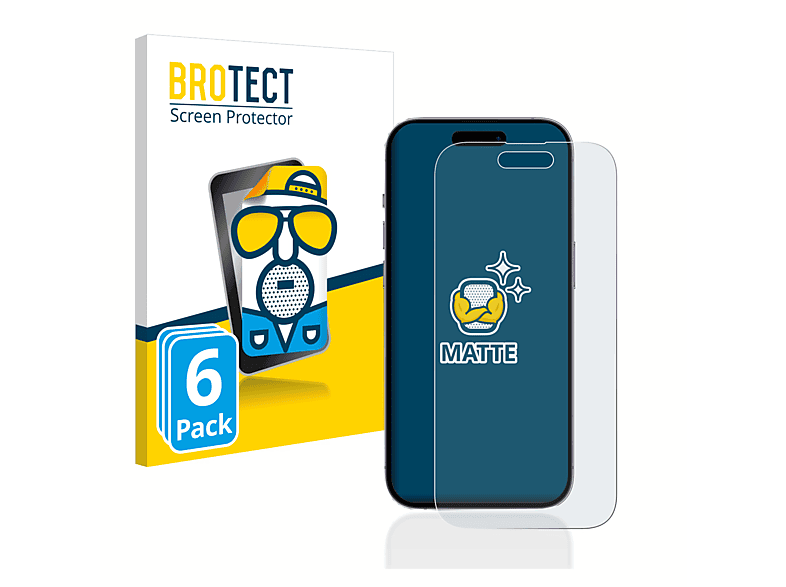 BROTECT 6x matte Schutzfolie(für Apple iPhone Pro) 14