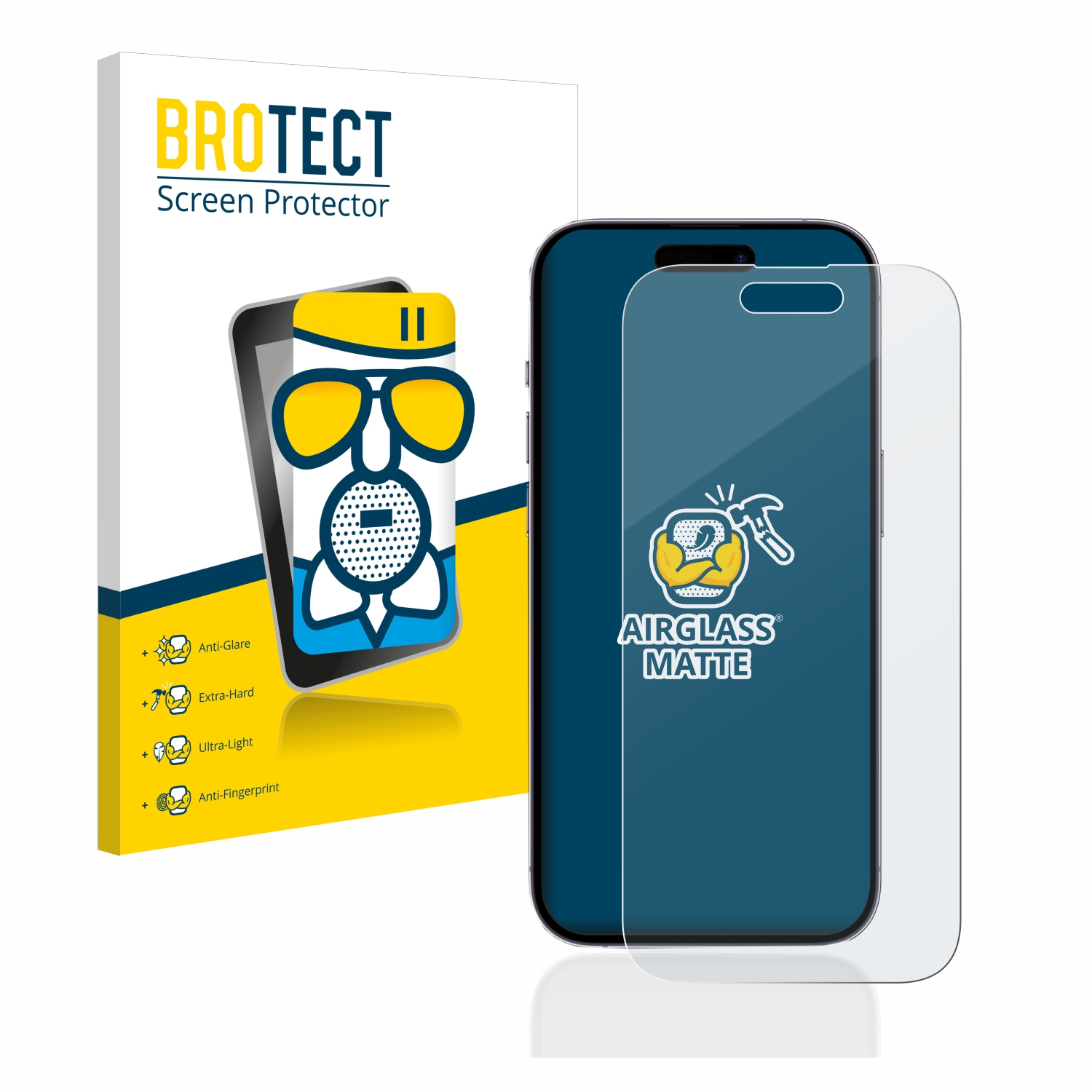 BROTECT Airglass iPhone Apple Pro) Schutzfolie(für 14 matte