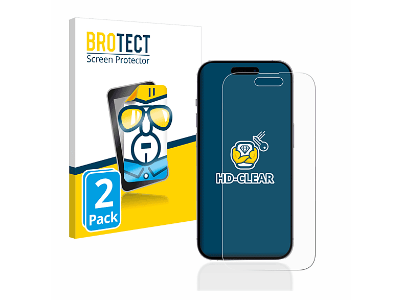 BROTECT 2x klare Pro) iPhone Schutzfolie(für Apple 14