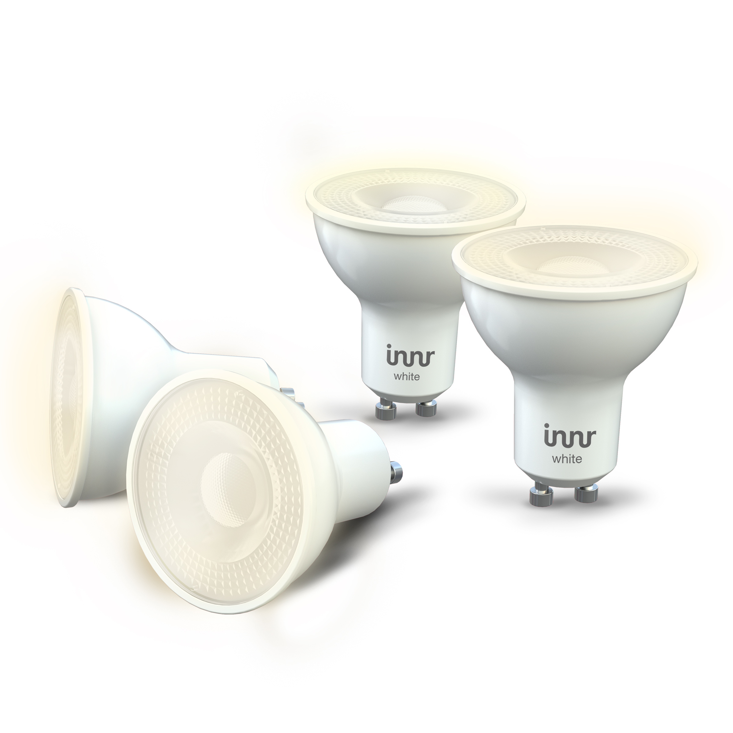 INNR Zigbee GU10 Lampe Alexa, Philips Lampe 4-Pack RS Kompatibel mit 226-4 Warm White, White LED Hue LED, & Smart