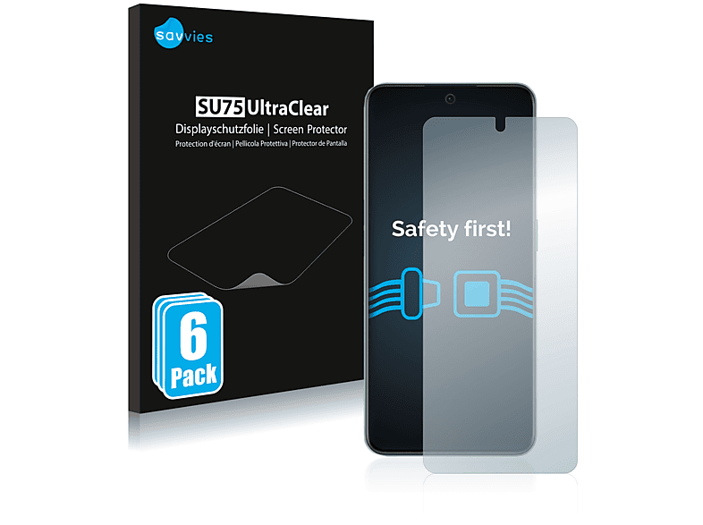 SAVVIES 6x klare Schutzfolie(für OnePlus 10R)