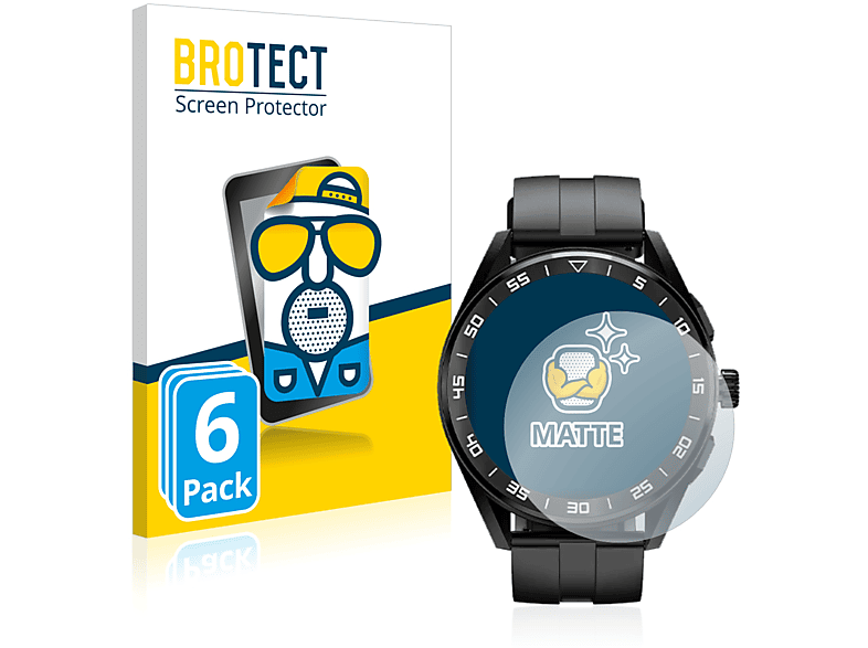 BROTECT 6x matte Schutzfolie(für Lokmat Comet Pro) | Smartwatch Schutzfolien & Gläser