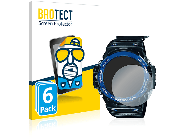 BROTECT 6x matte Schutzfolie(für G-Shock Casio GN-1000B)