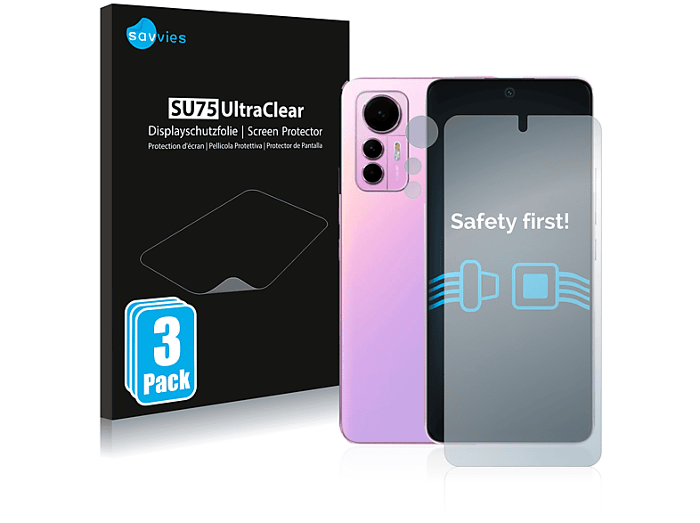 SAVVIES 6x klare Schutzfolie(für Xiaomi Lite) 12