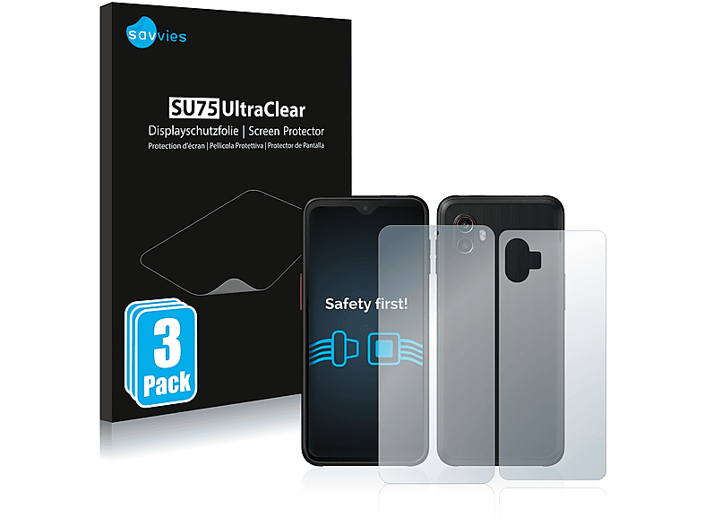 SAVVIES 6x klare Schutzfolie(für Samsung Galaxy Xcover 6 Pro)