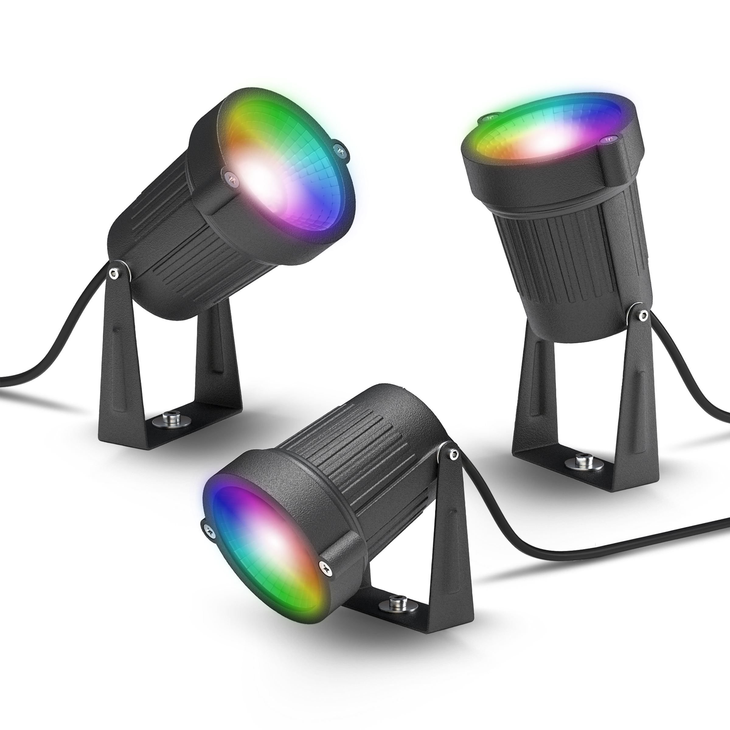 Alexa, Philips Outdoor 130 & white Kompatibel RGB + C Zigbee INNR Hue OSL Lights, 3-pack, mit 1800K-6500K Lampe Spot LED