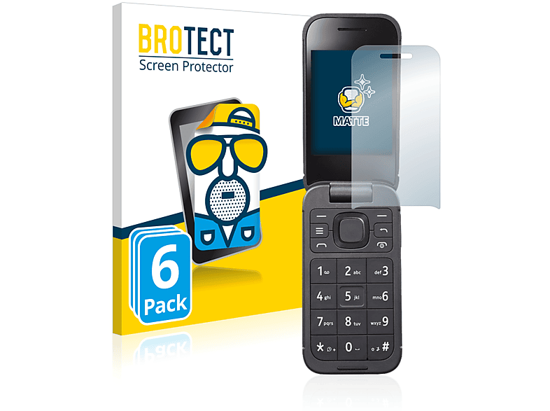 BROTECT 6x matte Schutzfolie(für Nokia 2760 Flip)