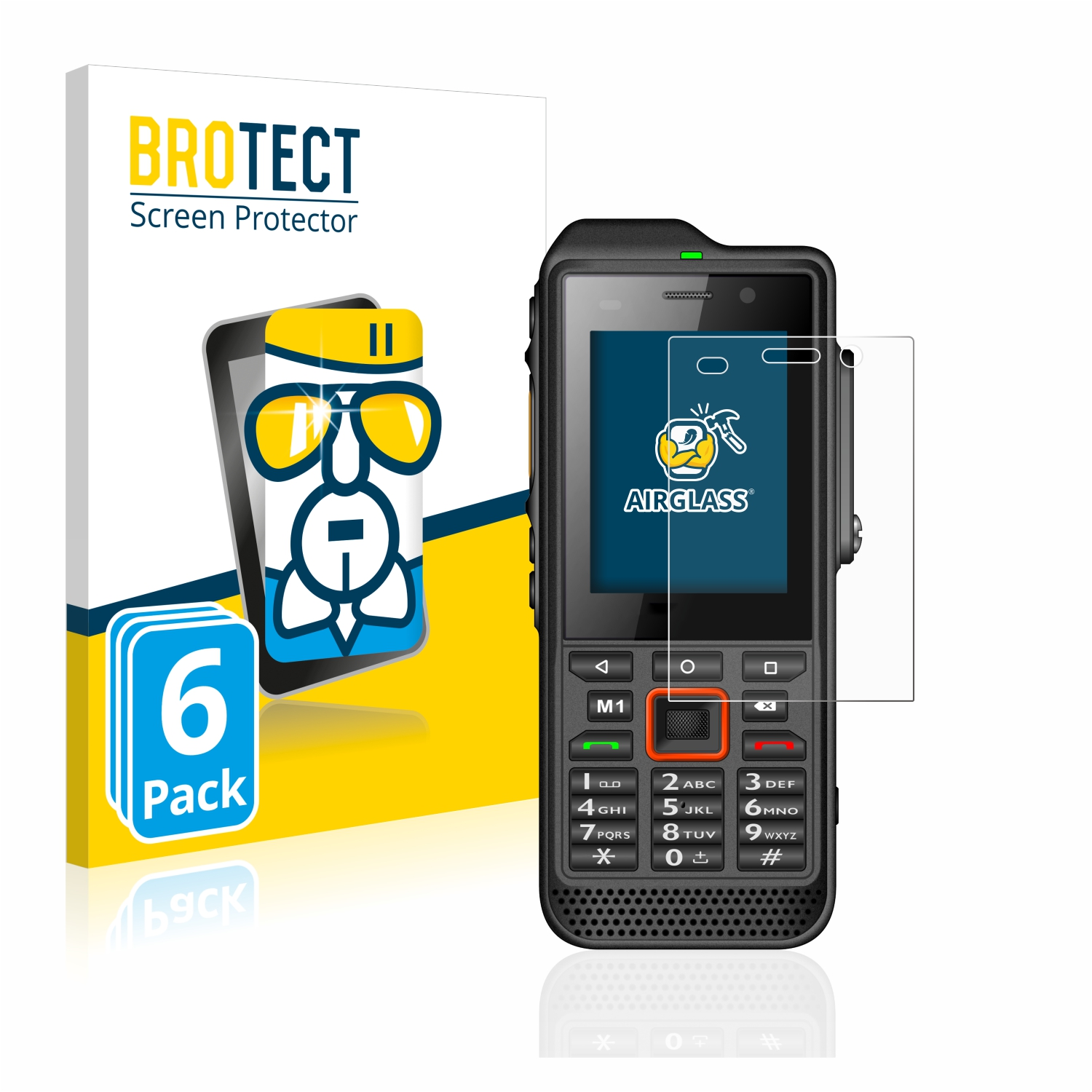 BROTECT 6x IS330.2) Schutzfolie(für MOBILE klare i.safe Airglass