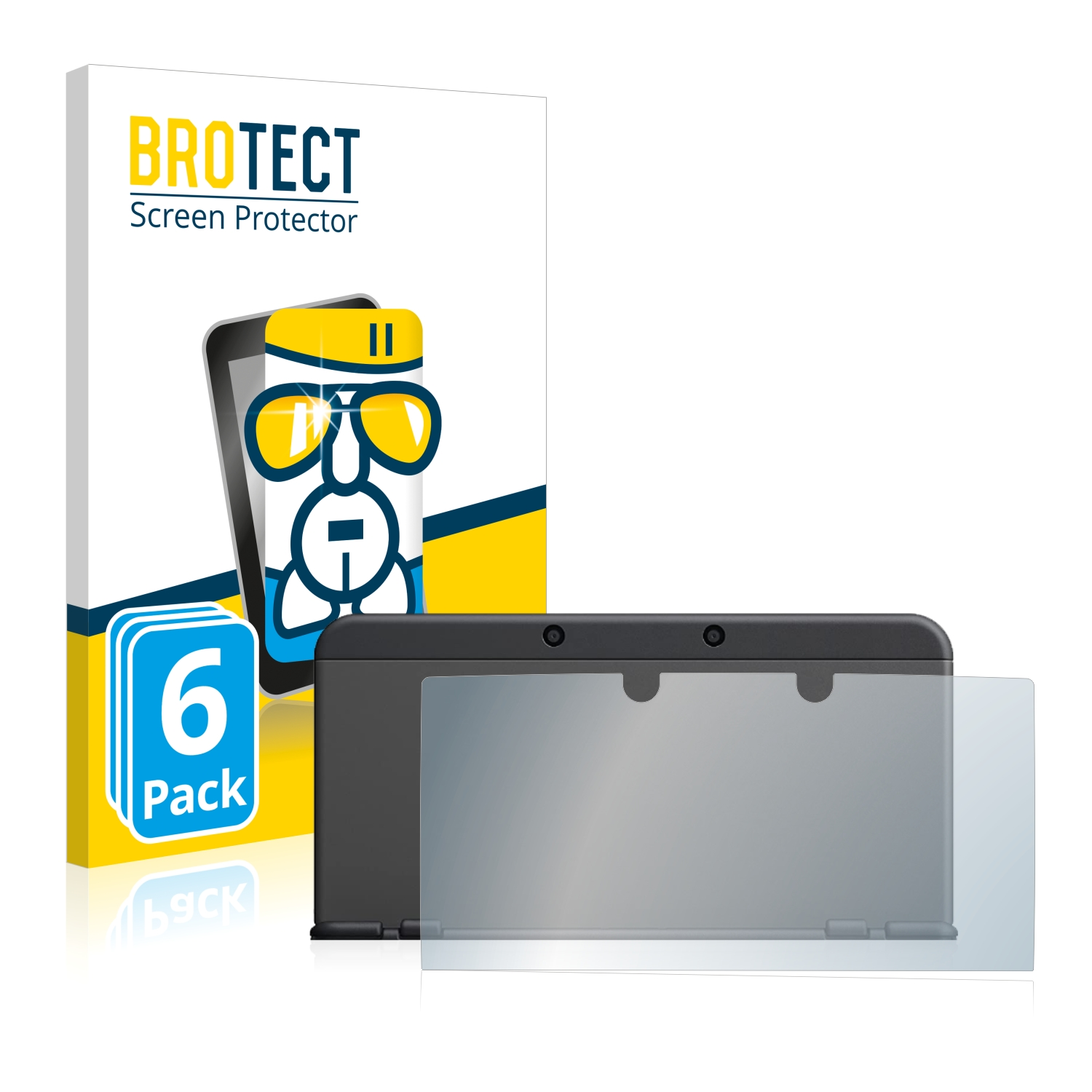 BROTECT 6x Airglass klare Nintendo (Gehäuse)) 3DS Schutzfolie(für