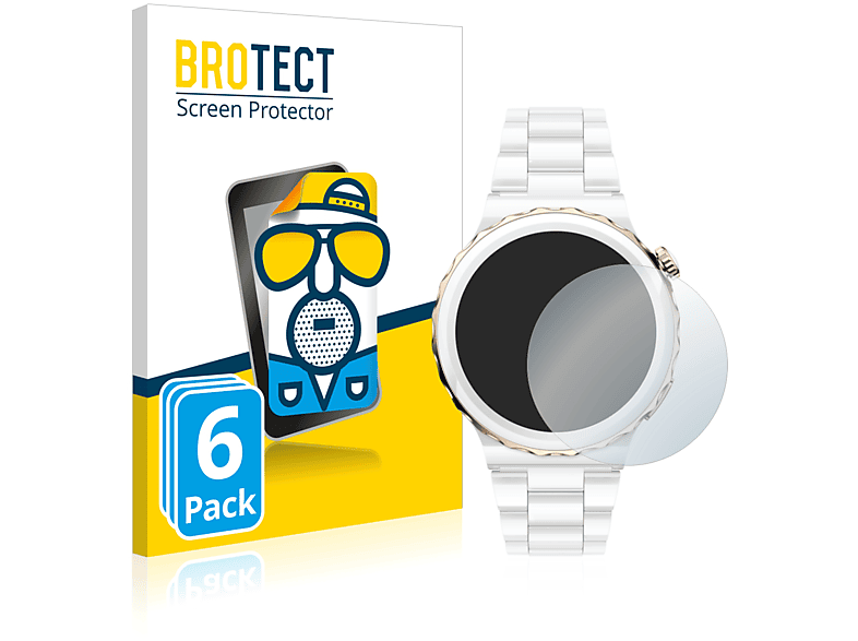 BROTECT 6x matte Schutzfolie(für Ceramic Huawei Pro Watch 3 (43mm)) GT