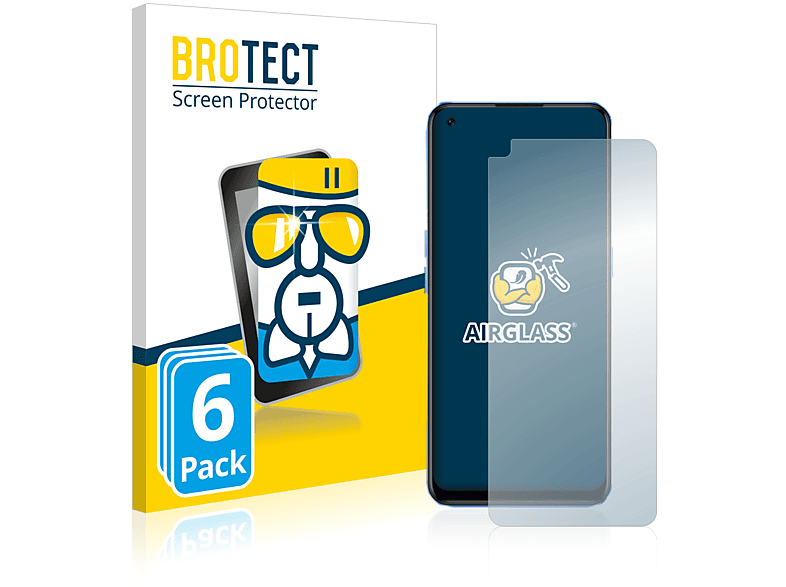 BROTECT 6x Airglass klare Schutzfolie(für realme Narzo 50 Pro 5G)