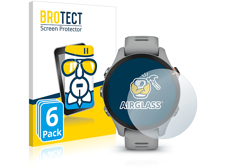 BROTECT 6x Schutzfolie(für klare 255S) Garmin Airglass Forerunner