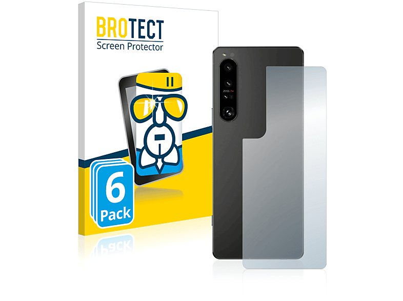 BROTECT 6x Airglass klare Schutzfolie(für Sony Xperia 1 IV (Rückseite))