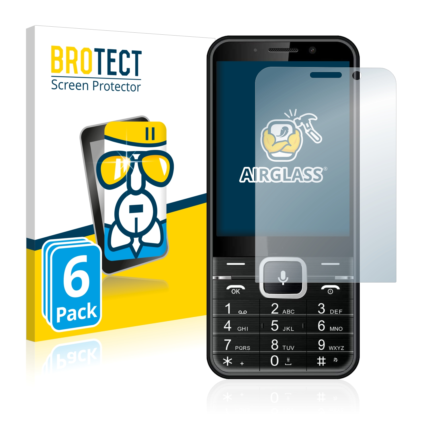 klare myPhone Airglass 6x Smart) Up Schutzfolie(für BROTECT