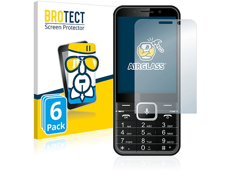 Smart) 6x BROTECT Schutzfolie(für Airglass Up klare myPhone