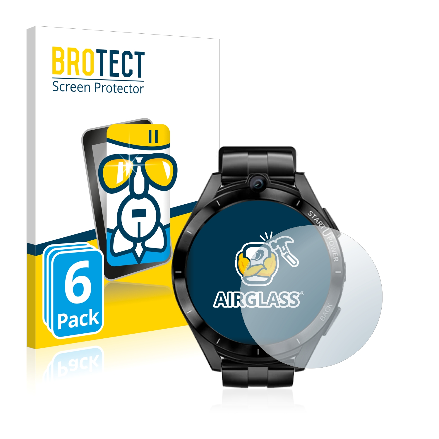 BROTECT Airglass Appllp 6x Pro) Lokmat Schutzfolie(für 2 klare
