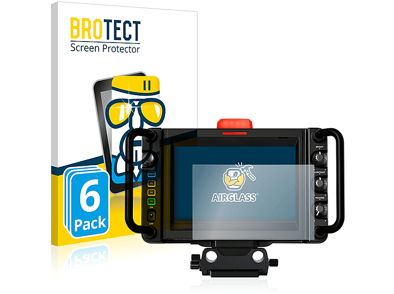 BROTECT 6x 4K Plus) Blackmagic Studio klare Schutzfolie(für Airglass Camera