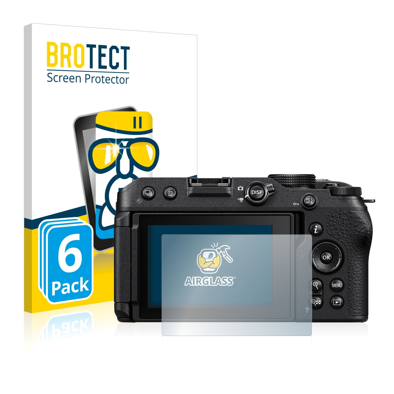 BROTECT 6x Airglass klare Schutzfolie(für Z 30) Nikon