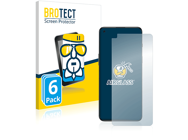 BROTECT 6x Airglass 2T Schutzfolie(für 5G) klare OnePlus Nord