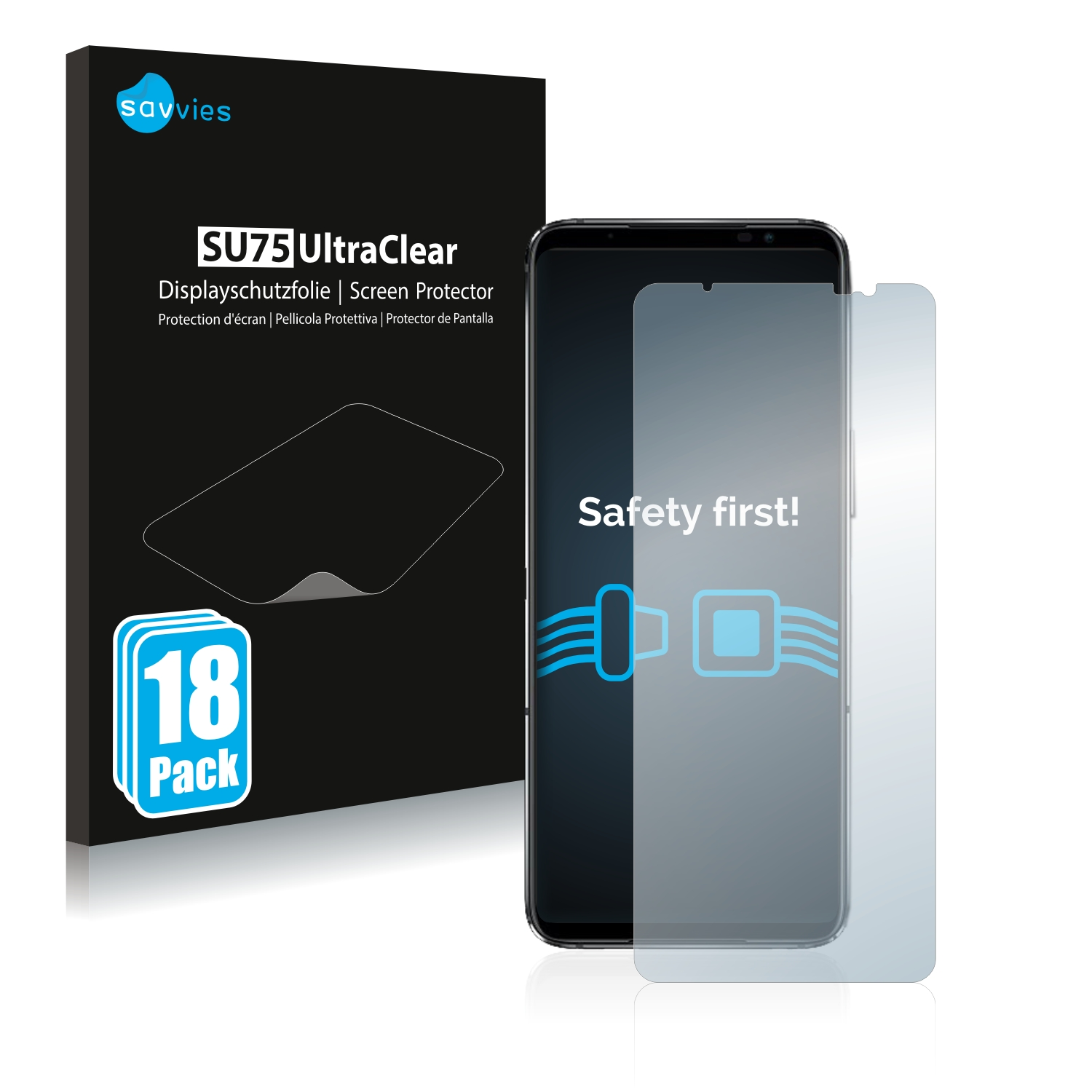 ASUS Phone 6D klare ROG Schutzfolie(für SAVVIES 18x Ultimate)